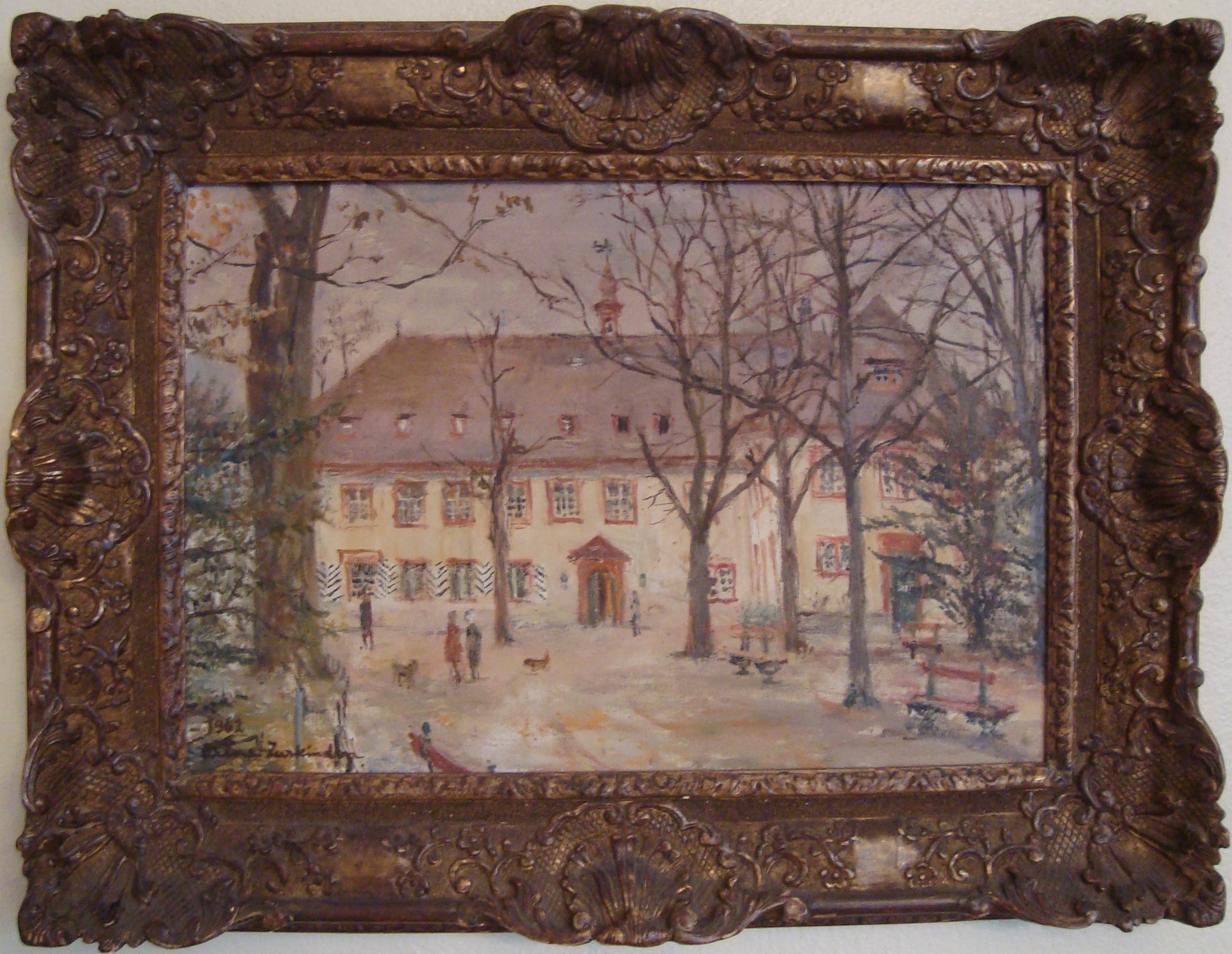 Gemälde Schützenhaus von Irène Zurkinden im Windfang EG